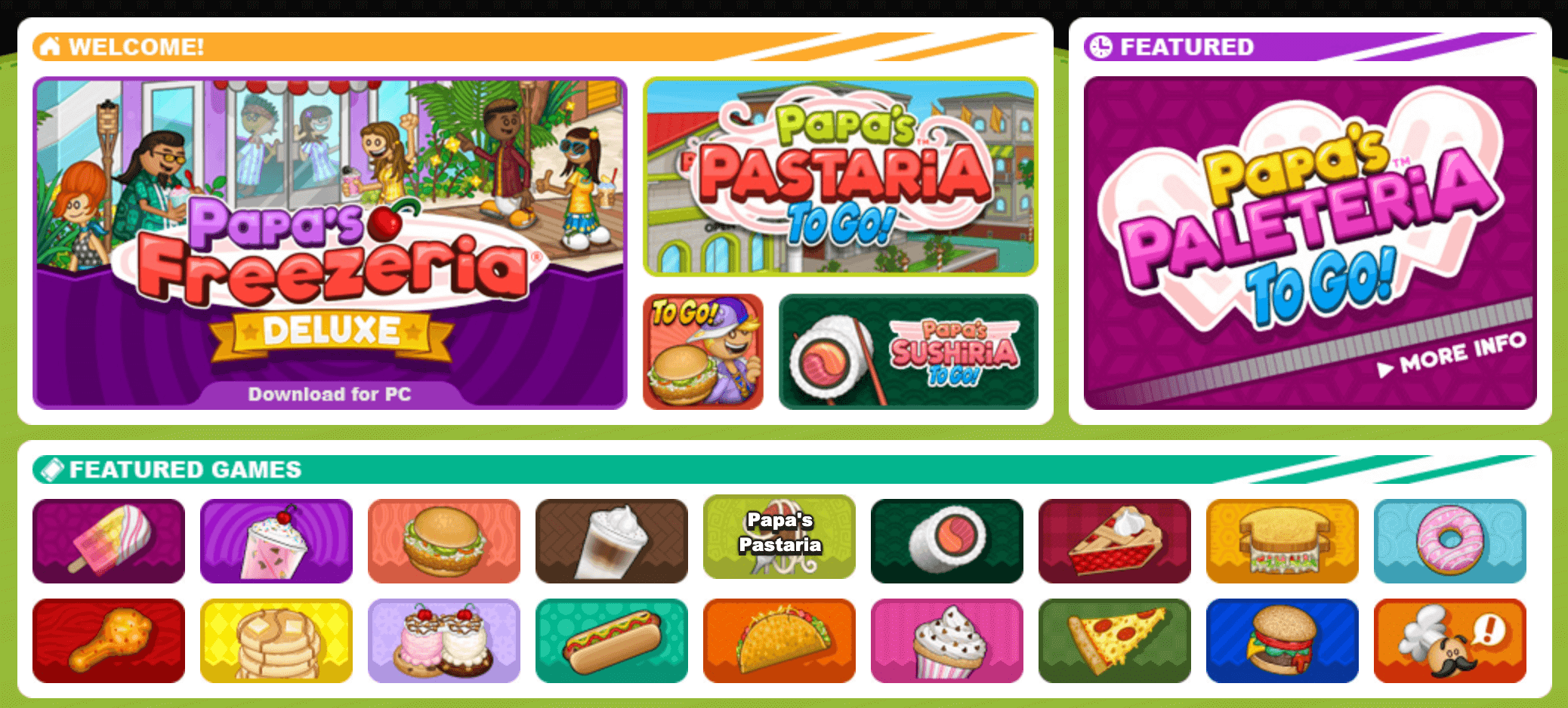 Full Seri Game Papa's To Go ios