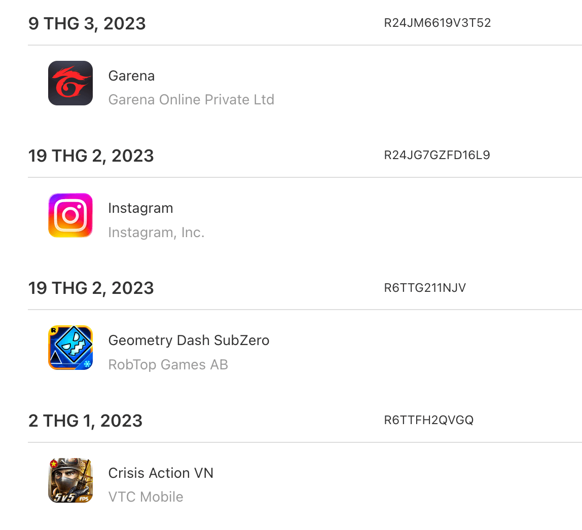 id apple tải app garena cho iphone